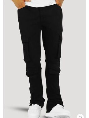 ZCL Denim Vortex Cargo Stacked Denim (Black)-Size 36x36 New
